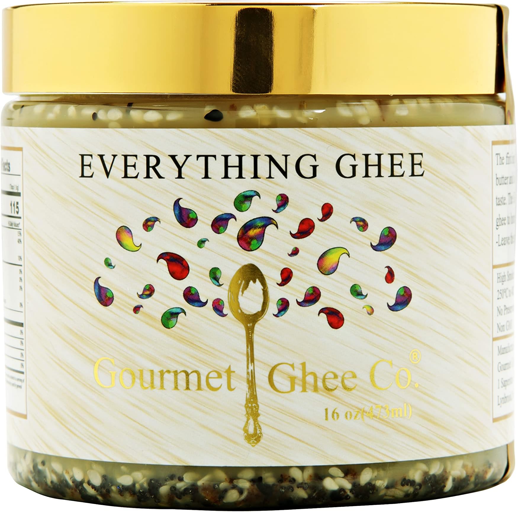 GrassFed Cultured Brown Butter Ghee, Certified Paleo, Keto Certified, Truly Grass