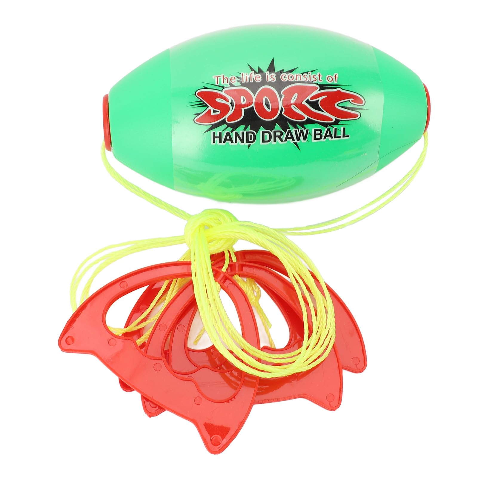 Eacam 2 Pcs Pull Ball Toy Interactive Fitness Game for Family Fun Green (Flat Style)