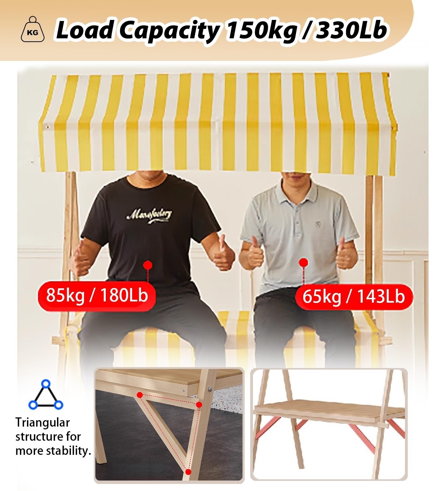 Marktstand Verkaufsstand Eiswagen aus Holz, Faltbarer Marktständer mit Dessertwagen, Tragbarer Imbissstand für Gewerbe, Partys und Den Einzelhandel(White,Width 150cm (59"))