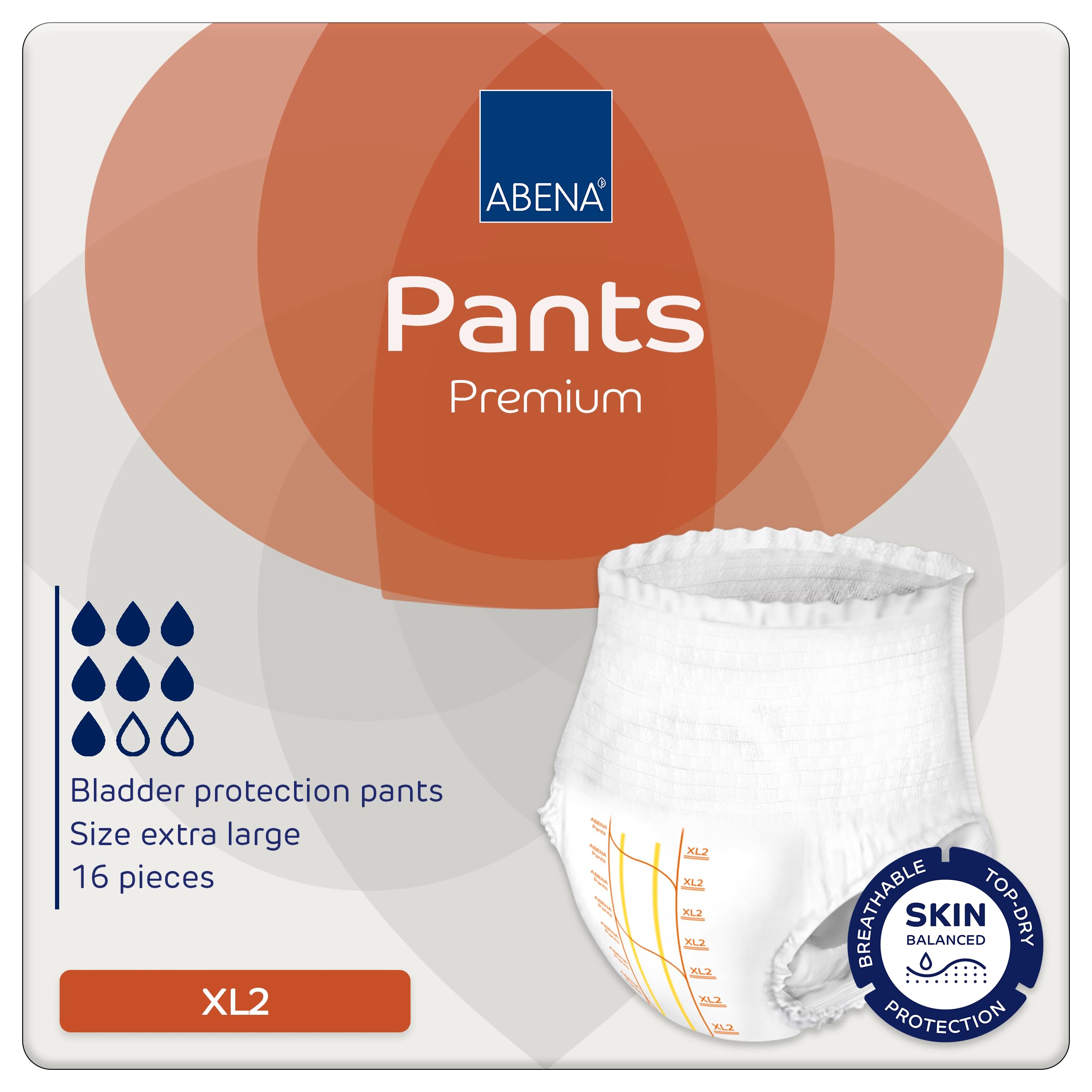 Abena Men's Pants Premium Xl2 Xl (1900Ml) 16 Pack