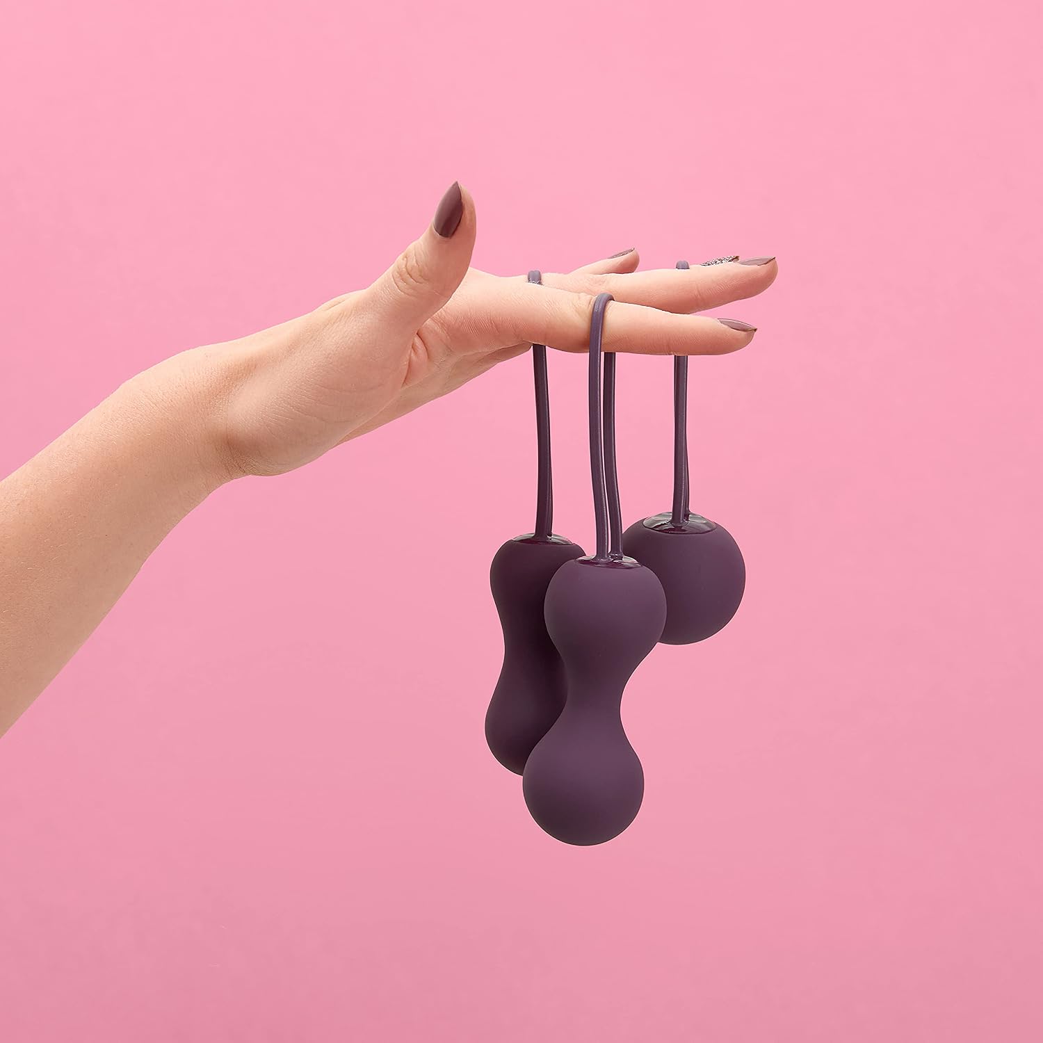 Je Joue Ami 3-Step Progressive Kegel Set, 100% Medical Grade Silicone - Purple