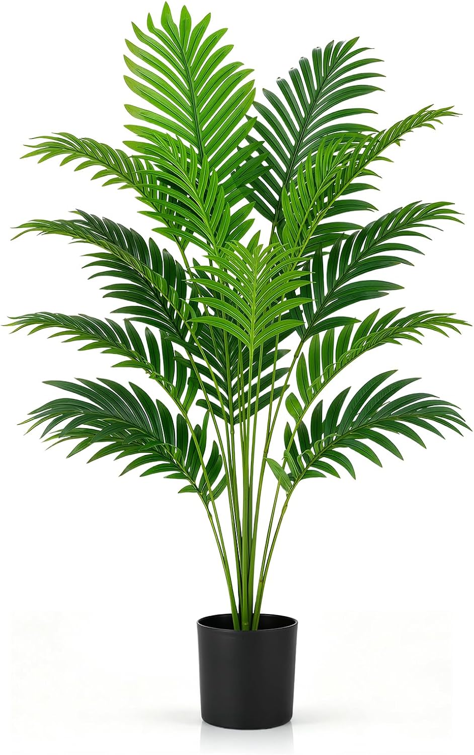 UPBUD 28" Artificial Palm Tree, Tall Fake Plant, Faux Tropical Areca Tree