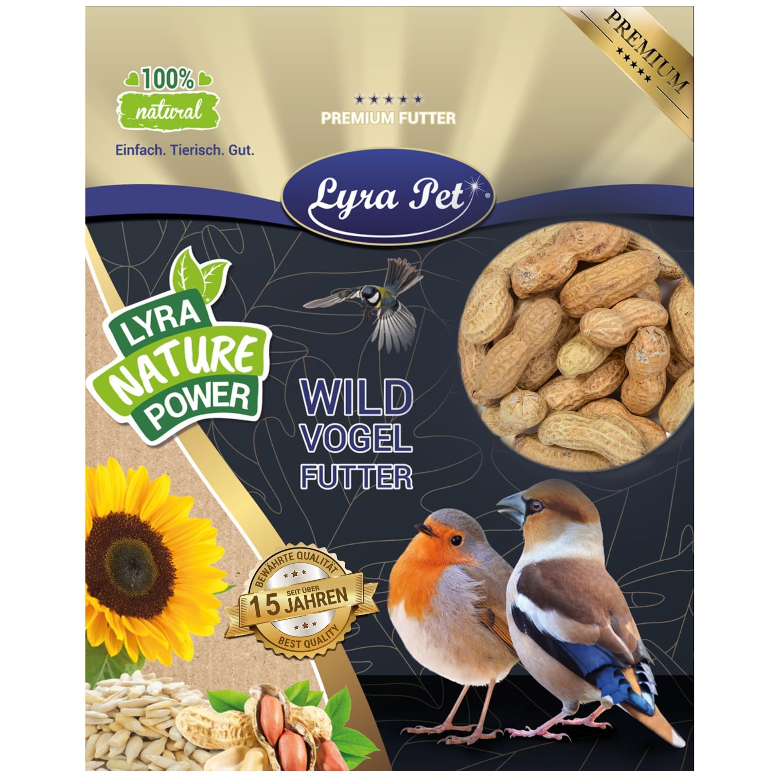 Lyra Pet® 10 kg cacahuètes en Coque – Aliment pour Oiseaux