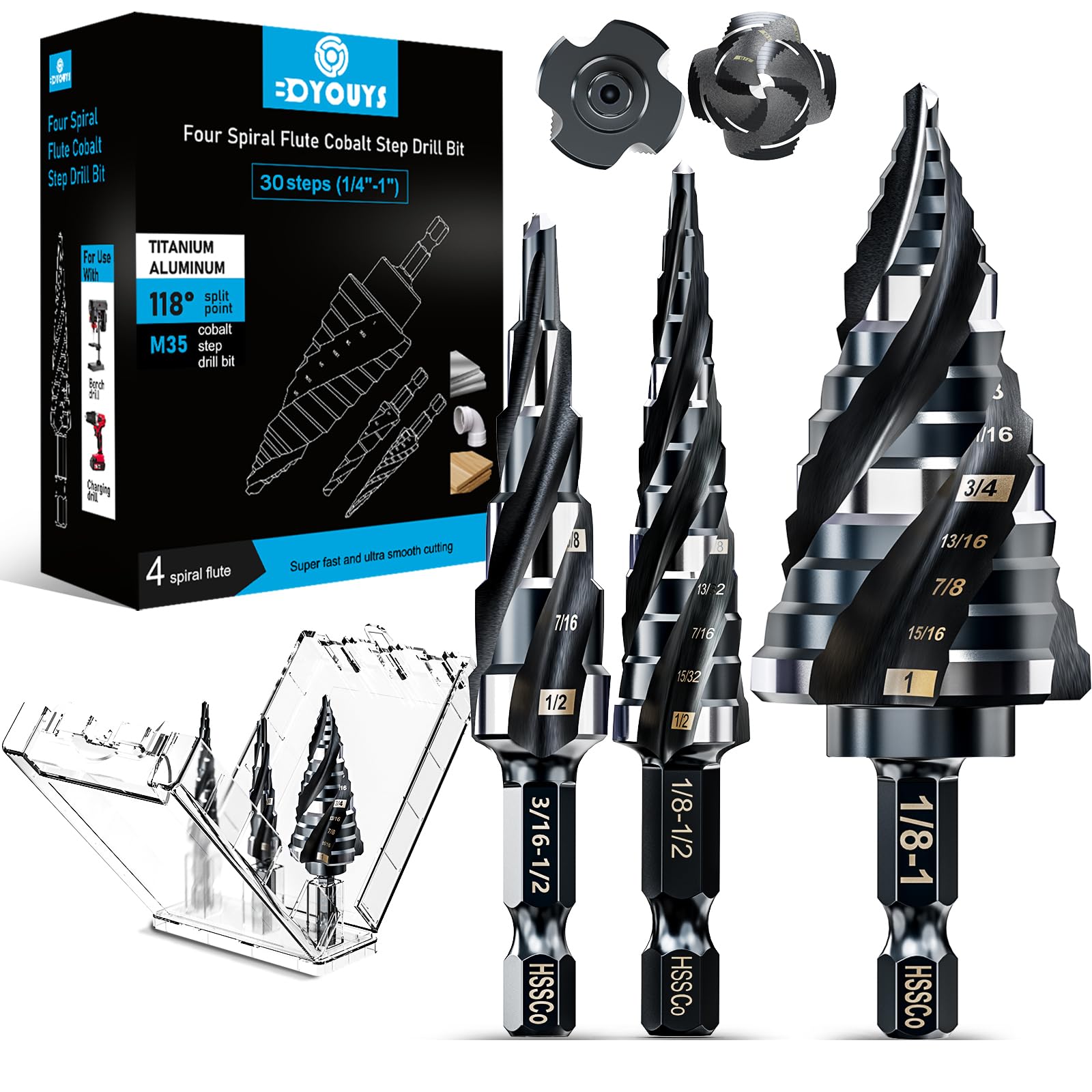 BOYOUYS M35 Step Drill Bit Set