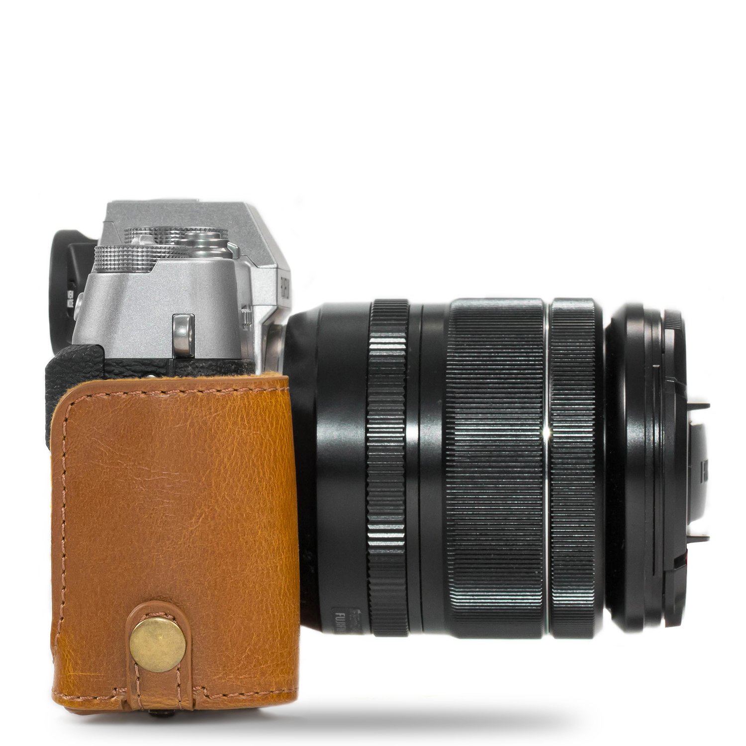 Megagear Custodia In Finta Pelle Per Fujifilm X-T30, X-T20 (16-50Mm / 18-55Mm Lenses), X-T10 Marrone Chiaro