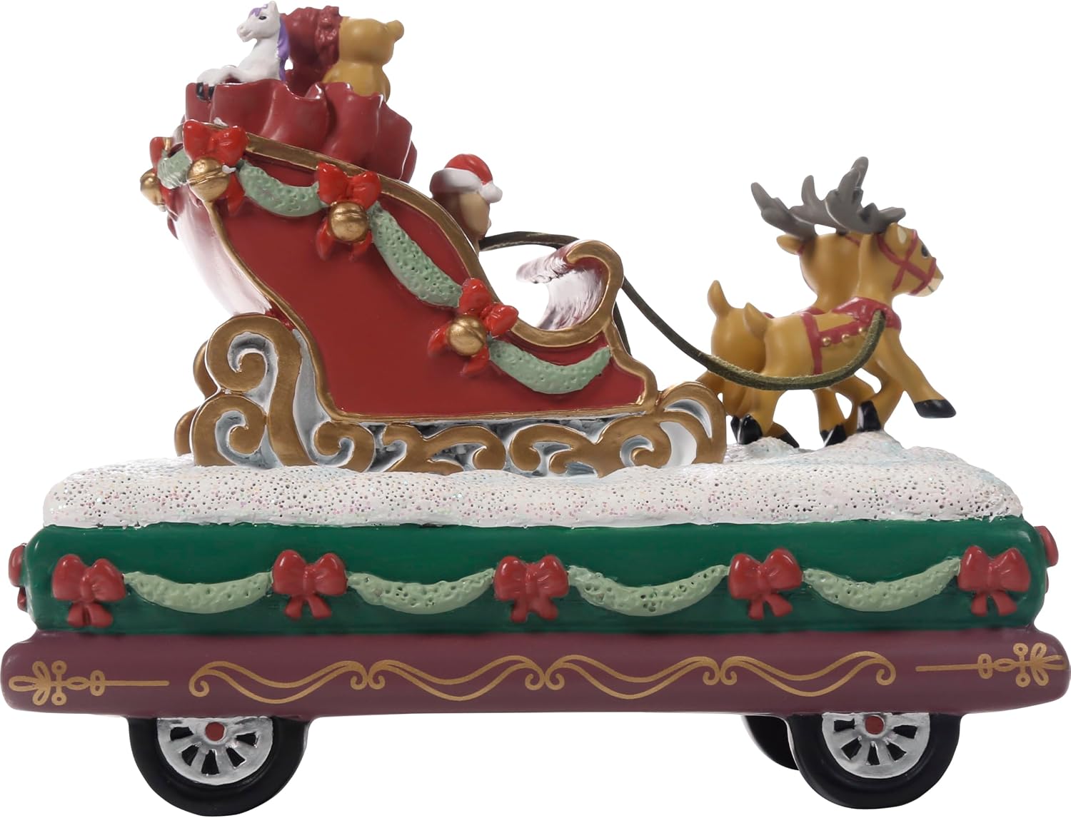 Precious Moments Santa is Coming Resin Figurine – Hand-Painted Santa with Sack of Gifts Christmas Decoration – 241416
