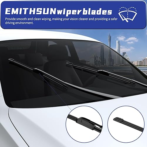 Miniatura 5 de Juego de 2 limpiaparabrisas de alta calidad para todas las estaciones, duraderos, estables y silenciosos