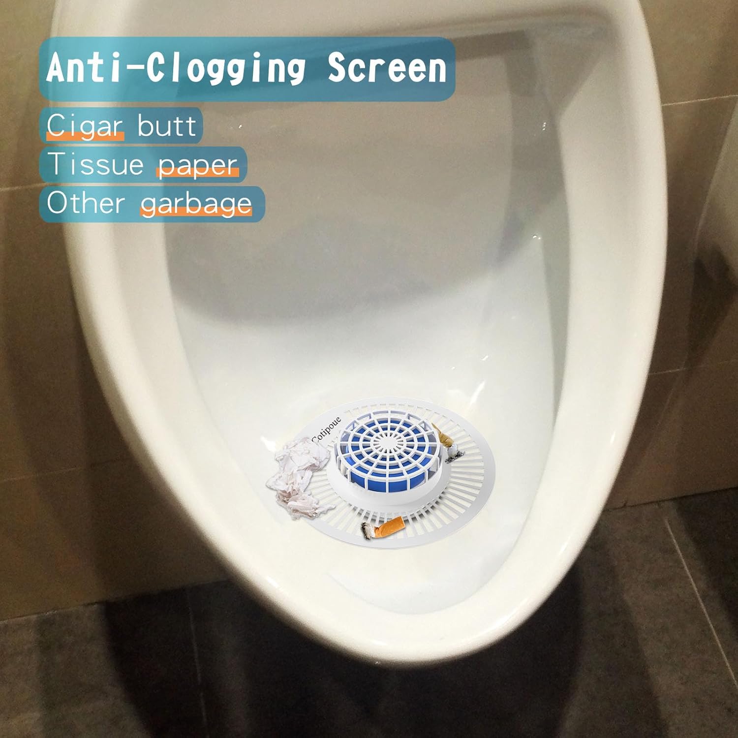 Urinal Screen Deodorizer 36 Pack, Urinal Cakes Ocean Breeze Long-Lasting Scent, Anti-Splash Design for Restrooms, Offices, Restaurants & Schools