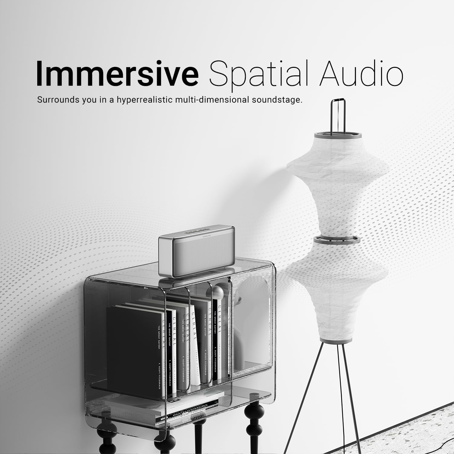 BOGASING S8 Pro Max Bluetooth Speaker, 3-Channel Audio with Lifelike Stereo Sound & Punchy Bass, EQ, DSP Technology, TF-Card, AUX, Built-in Mic, Wireless Portable Speakers for Home, Office (Silver) - Image 4