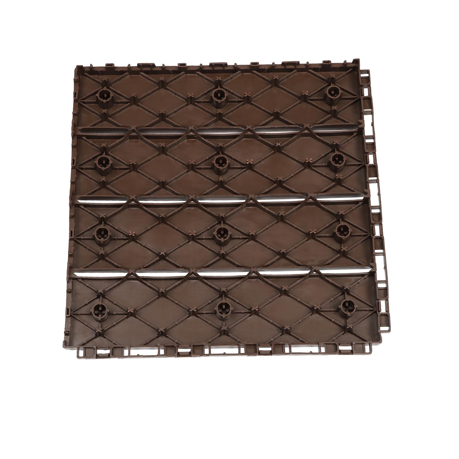 12 Lattes Dalles en Bois d’Acacia Carrelage de Balcon, Dalles de Terrasse Emboîtables, Carrelage Sol Bois Dalle Clipsable Revêtement, Épaisseur 20 MM pour Jardin Piscine Balcon (10, 30 * 30 cm)