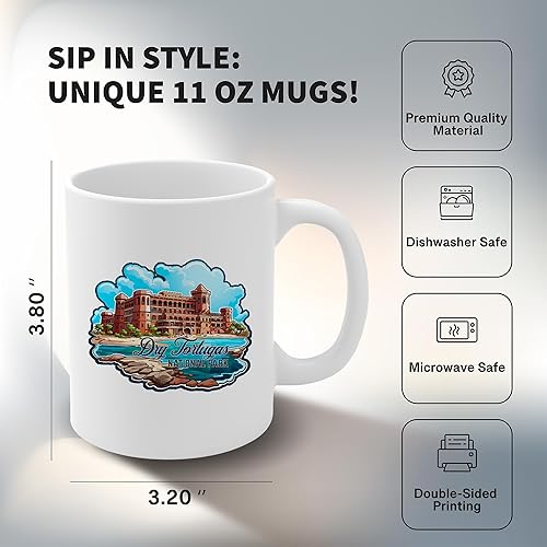 Miniatura 2 de Dry Tortugas National Park Florida - Taza para mujeres y hombres, tazas de cerámica, taza de té y café con asa, bonita taza blanca tamaño de taza –