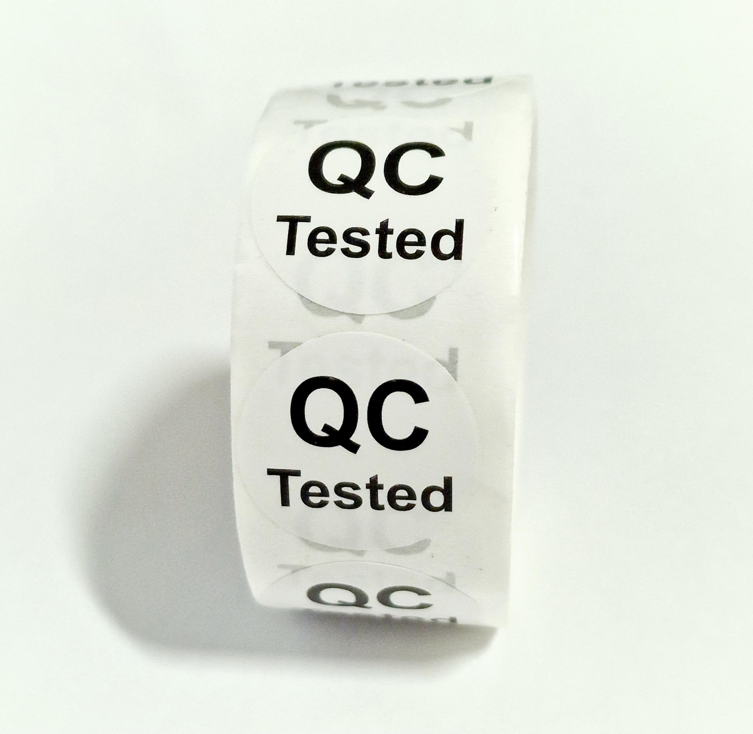 MajorCrafts 500 Labels per roll 2.5cm 1" QC Quality Control Round Sticker Labels (QC Tested - V102), Multicoloured, 25mm - Image 2