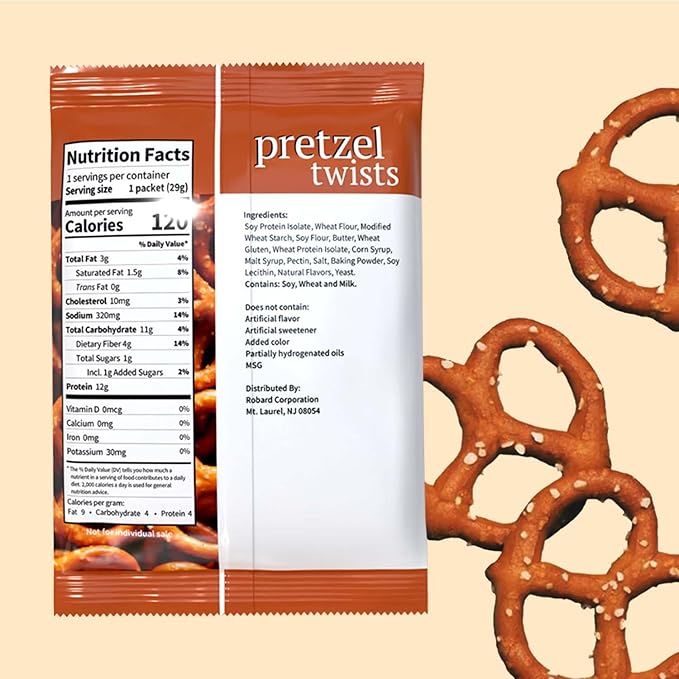 NutriWise Pretzel Protein Twists - 7 Bolsas - Snack Saludable miniatura 2
