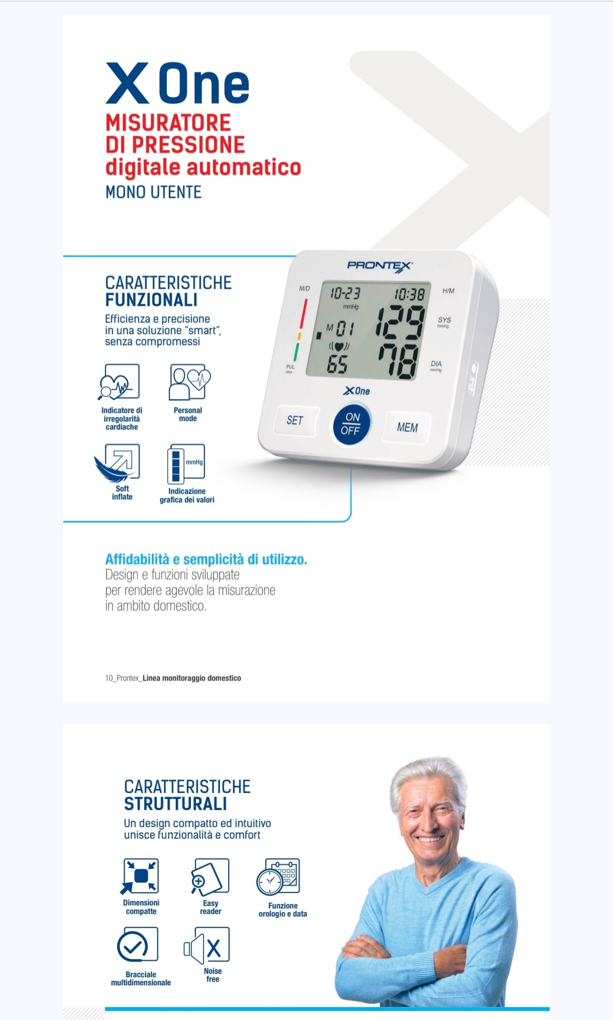 XONE Prontex - Medidor de presión arterial digital automático - Pantalla LCD - Pulsera confort