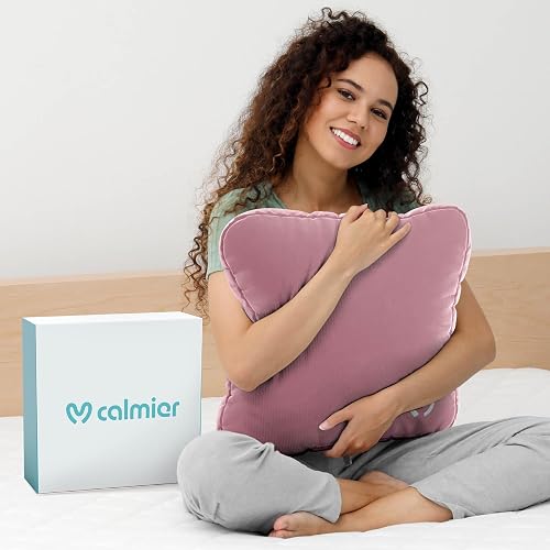 Calmier - 6 lb Sensory Weighted Pillow - Glass Bead Filled Hug Pillow - Ultra Pl