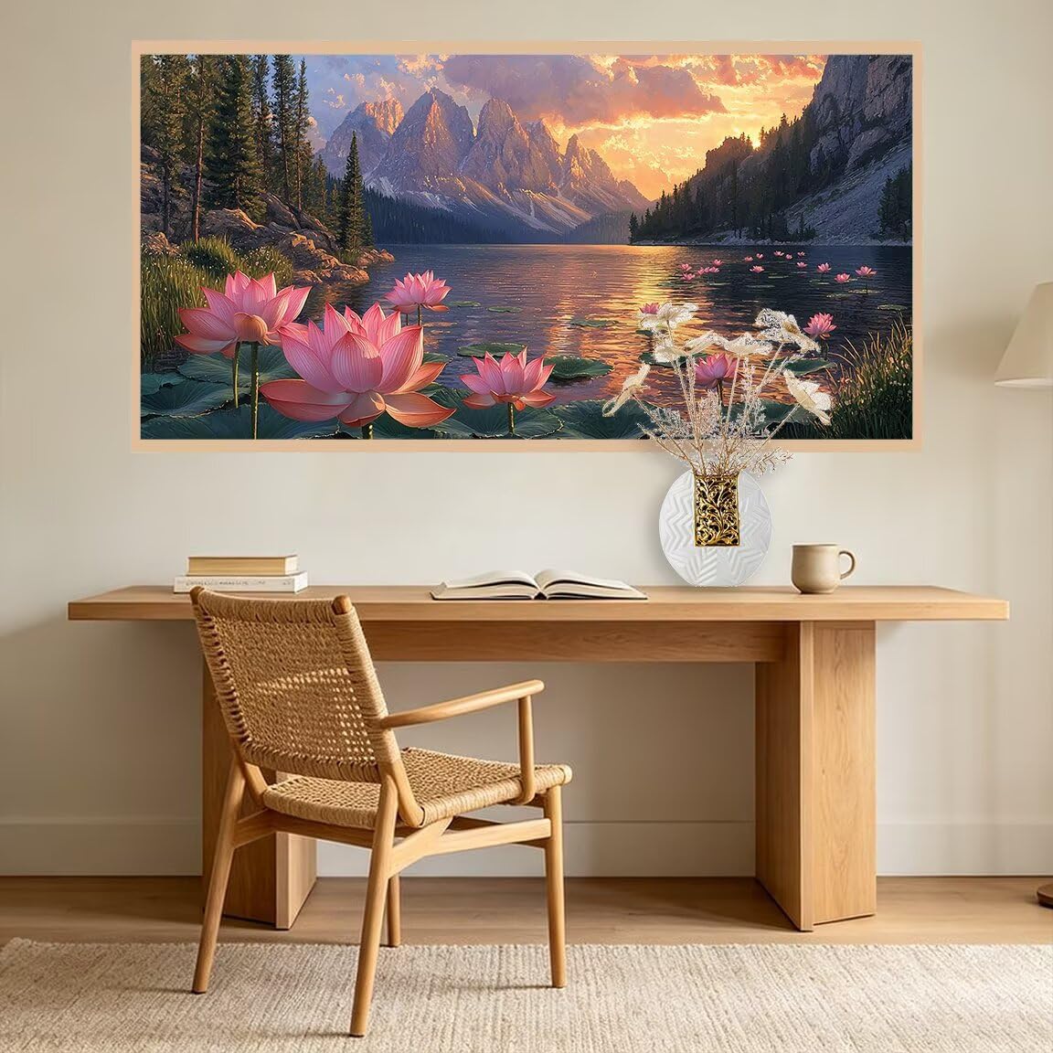 Diamond Painting Groß XXL 160x80cm, 5D Diamond Painting Natur Bilder -0411