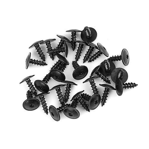 Tornillo Retenedor de Perno N91160401 Guardabarros Liner Bajo Cubierta Tornillo para Honda Civic 2017-2018 Plástico Negro 30pcs