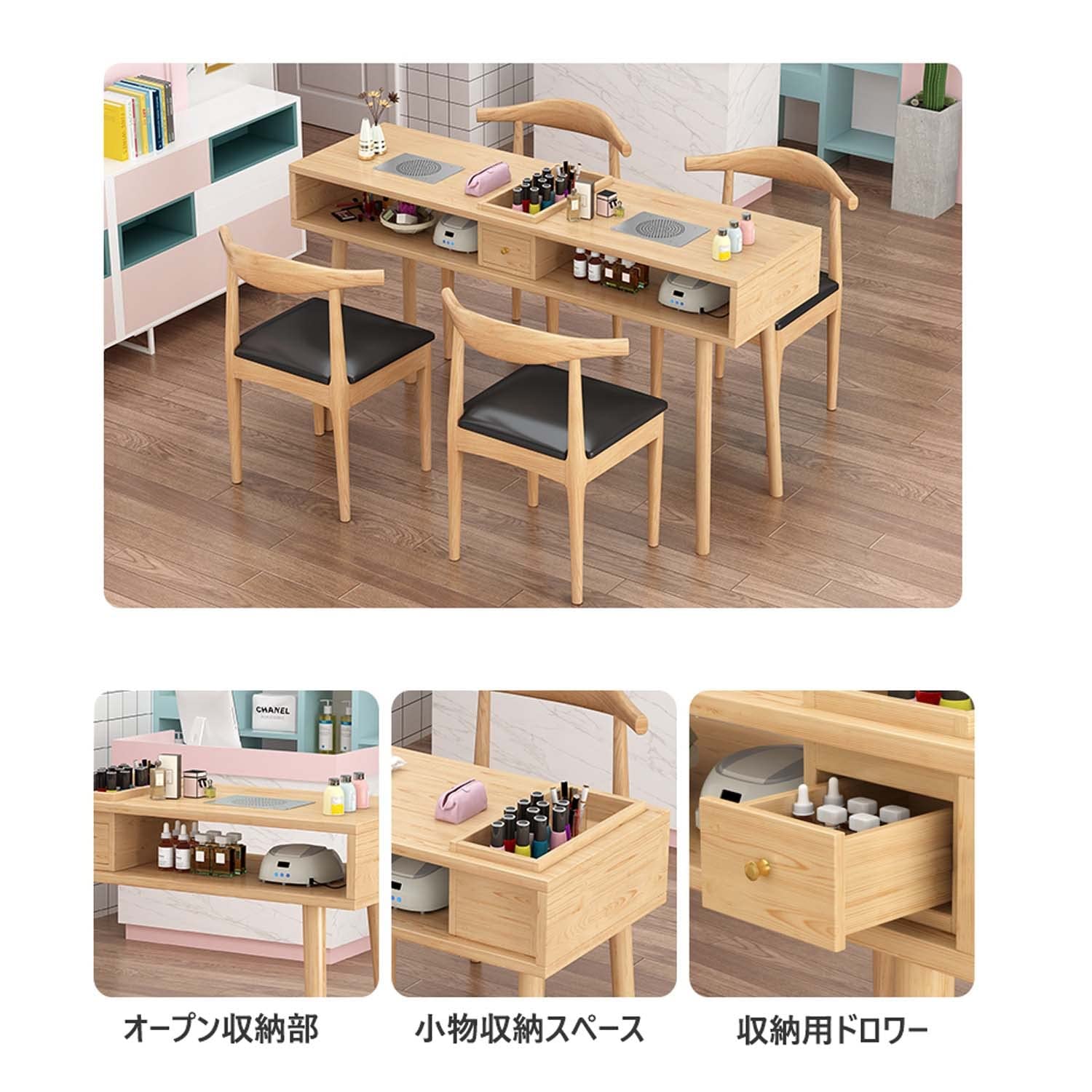 tecniwork　ネイルテーブル・ネイルケアセット Amazon.co.jp: ネイルテックテーブル 大容量 マニキュアテーブル