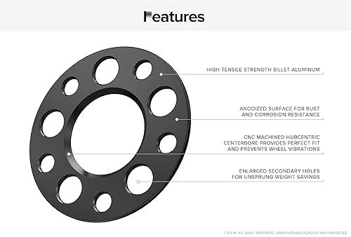 Miniatura 7 de StanceMagic - Espaciadores de rueda centrales de 0.197 in 5x114.3 (diámetro de 2.642 in) compatibles con Hyundai Genesis Tiburon Veloster, Kia