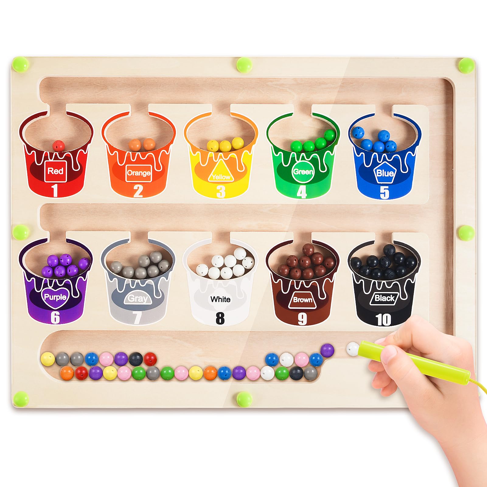 Wootoyz Giochi Bambina 3 4 5 Anni, Labirinto Magnetico Bambini Montessori 3 4 5 Anni Regalo Bambina 3-5 Anni Giochi Bambini 3-5 Anni Giocattoli Bambina 3-5 Anni Giochi Educativi 3-5 Anni