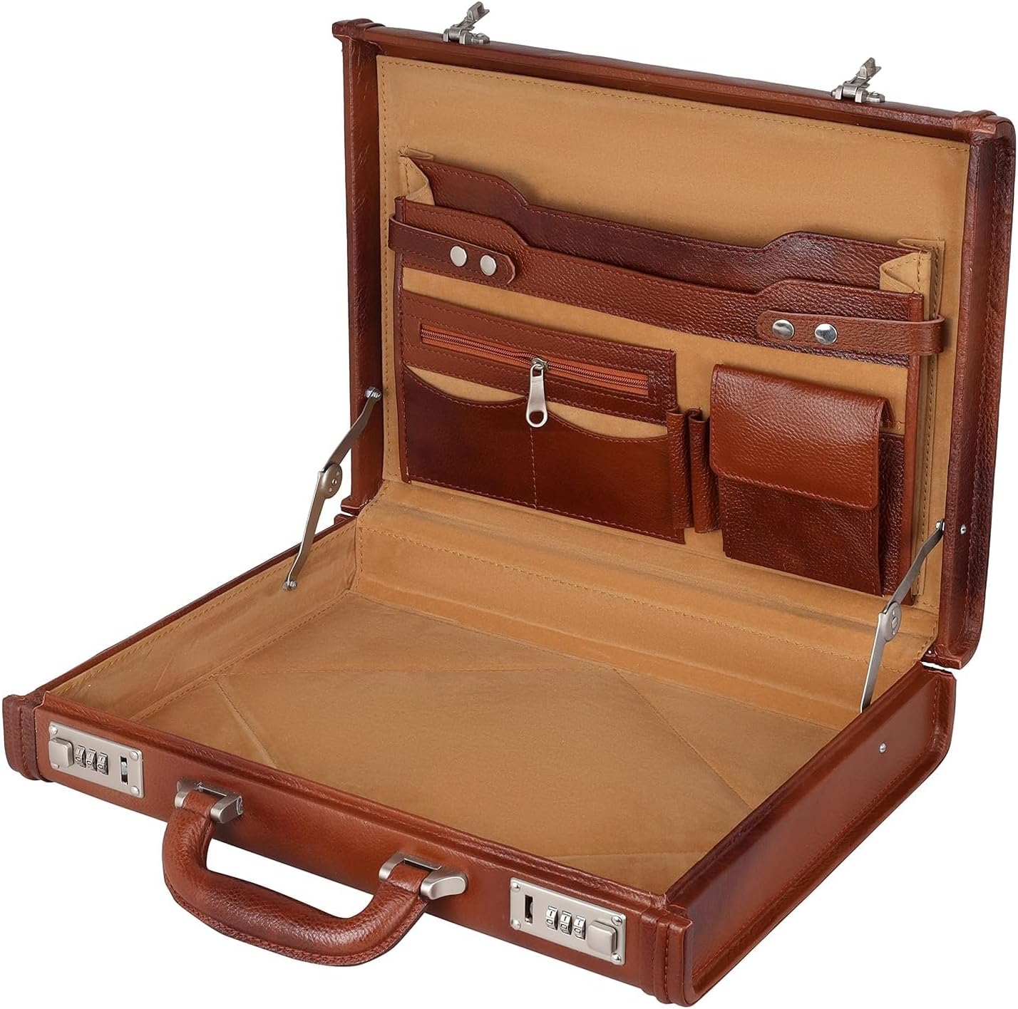 ACEKING Luxury Leather Briefcase for Men Full Grain Executive 17'' Laptop Bag Business Attache Case Office Work Bag Vintage image 5