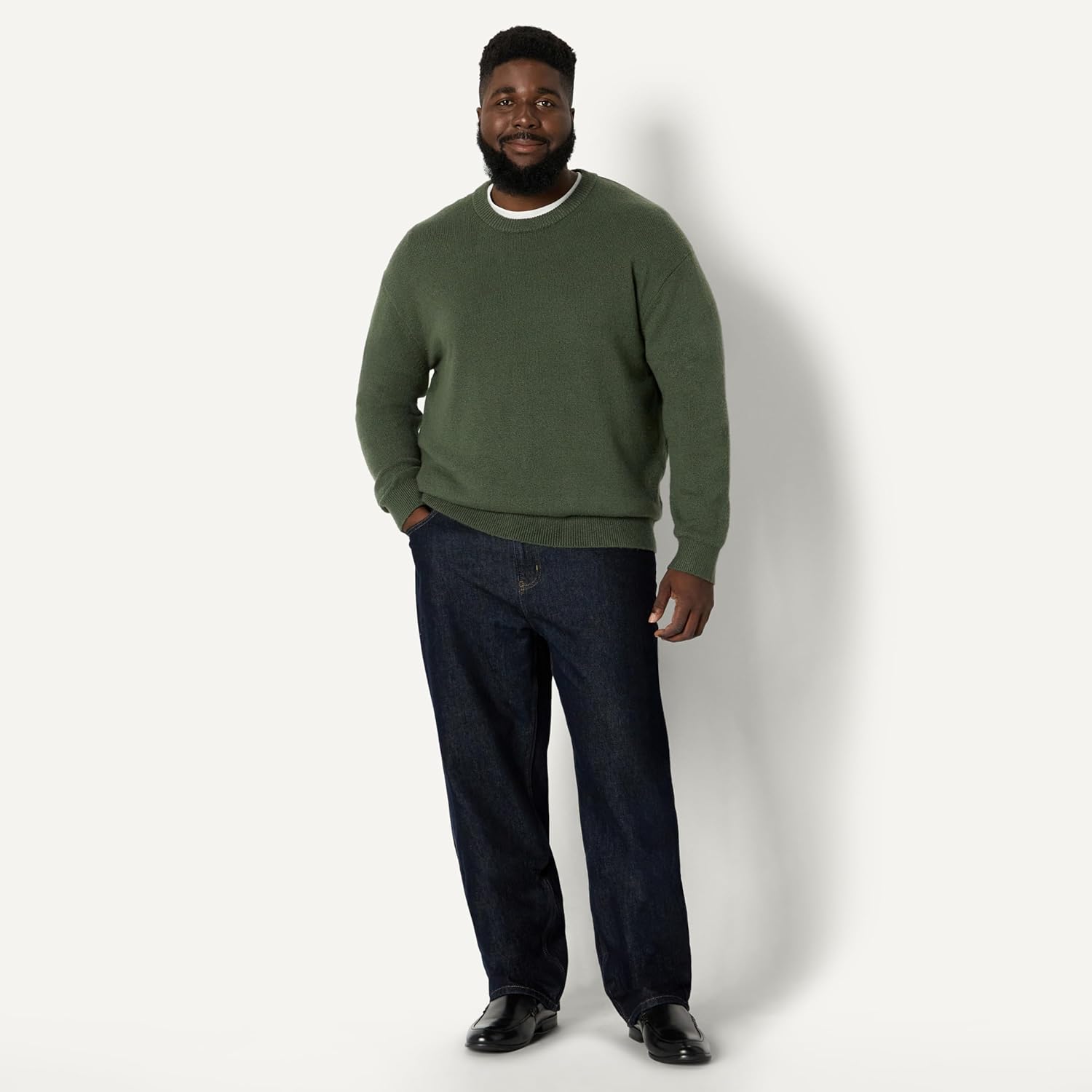 Amazon Essentials Men's Relaxed-Fit Cotton Blend Textured Crewneck Pullover Sweater - Image 7