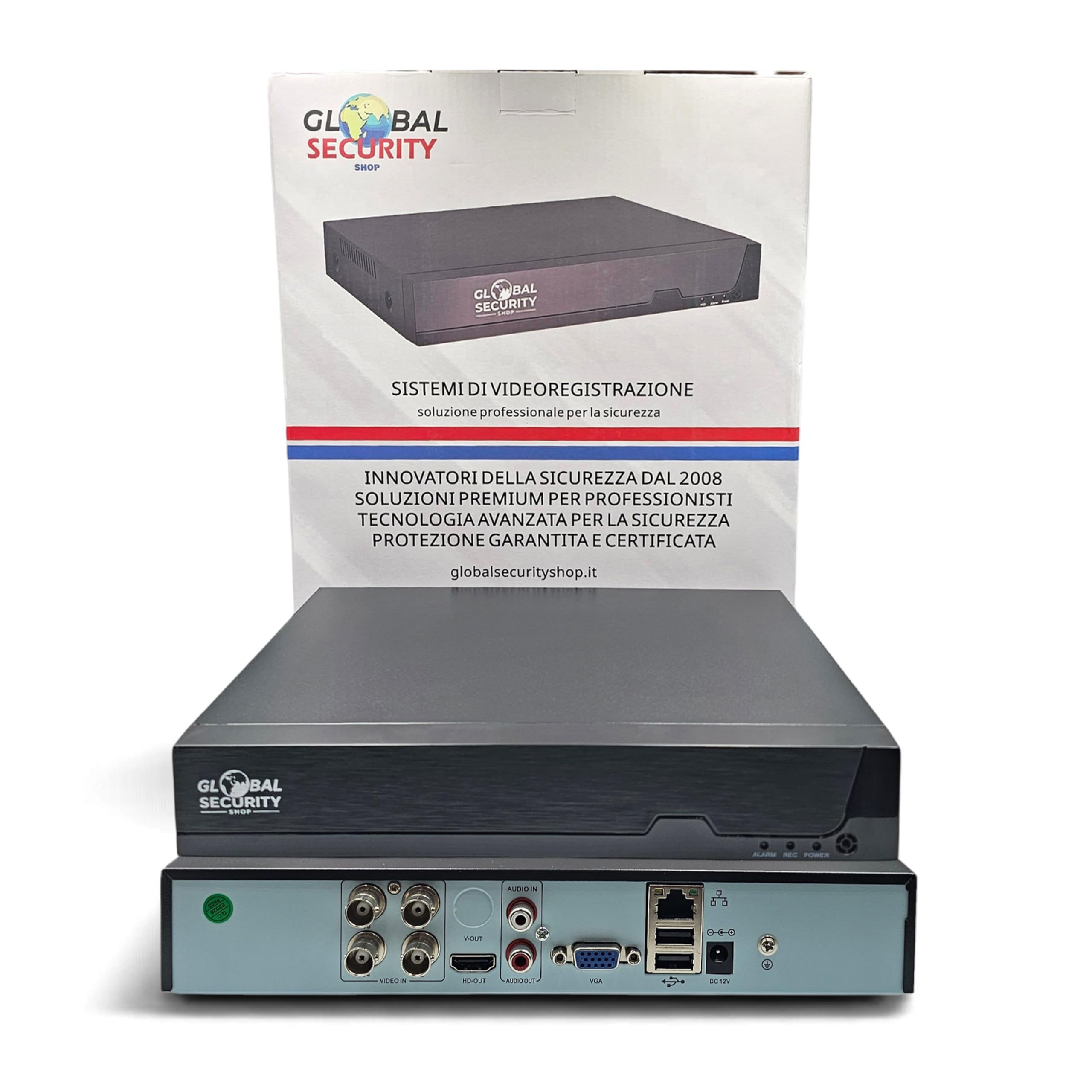 Rejestrator wideo 8M-N XVR | 4-kanałowy 8-megapikselowy DVR Lite GSS Ultra ze sztuczną inteligencją (AI), dźwiękiem TVI i 24-miesięczną