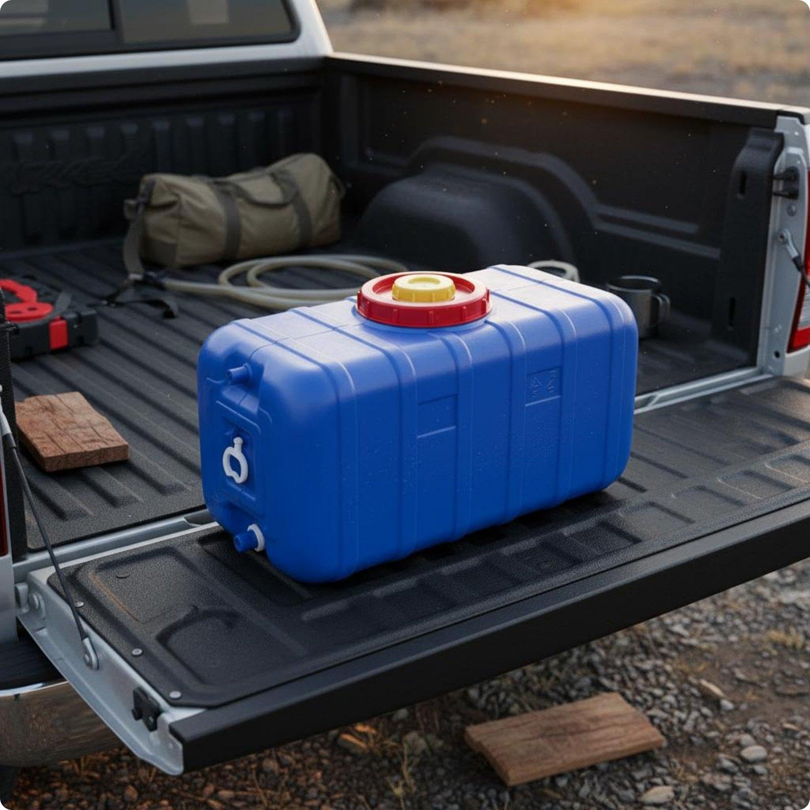 Horizontal Water Tank Food Grade Water Tank Thickened for Vehicle H-Square 100L 2-lid-image-45