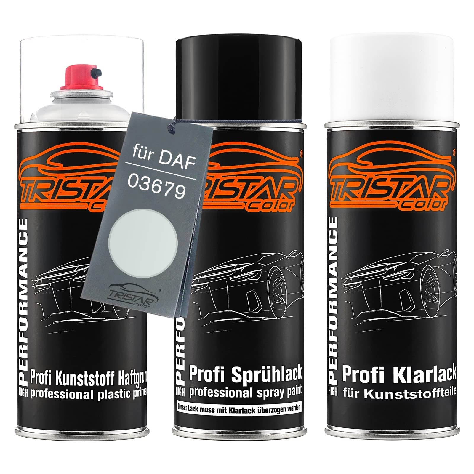 TRISTARcolor Zestaw w sprayu do plastiku do DAF 03679 Creme Wit/Lichtgrau