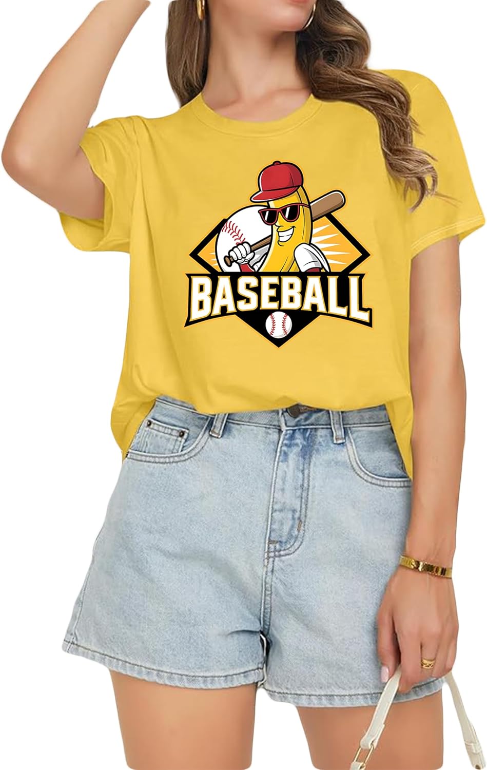 Womens Baseball Shirt Game Day Shirts Baseball Team Shirt Funny Fan Short Sleeve Tee - Image 4
