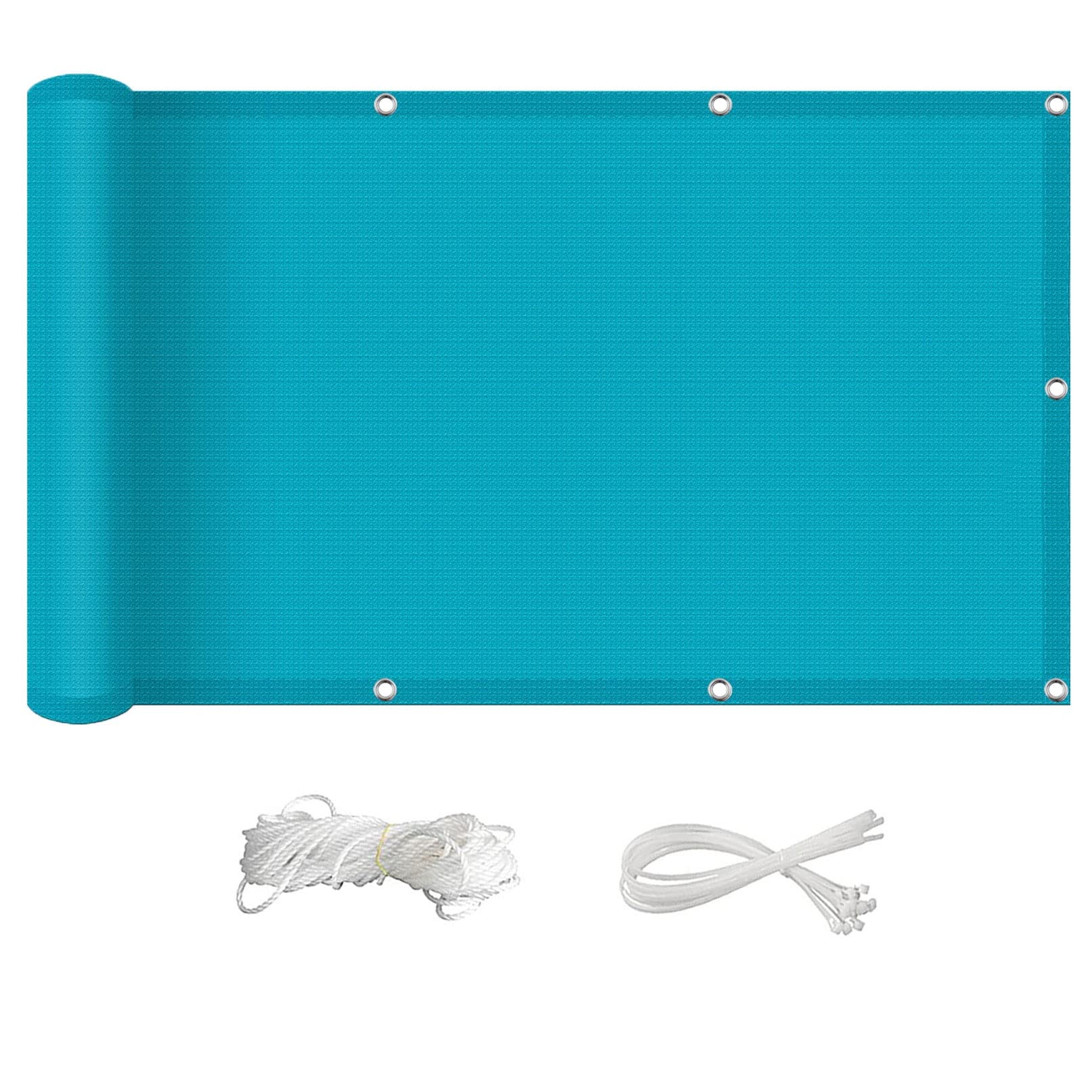 Voile ombrage respirant rectangulaire bleu extérieur avec pare soleil anti-UV jardin