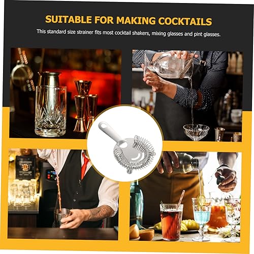 Miniatura 3 de Angoily Juego de vajilla de vidrio con filtro de hielo, coctelera de martini, juego de utensilios de acero inoxidable, cuchara de café, tamiz de