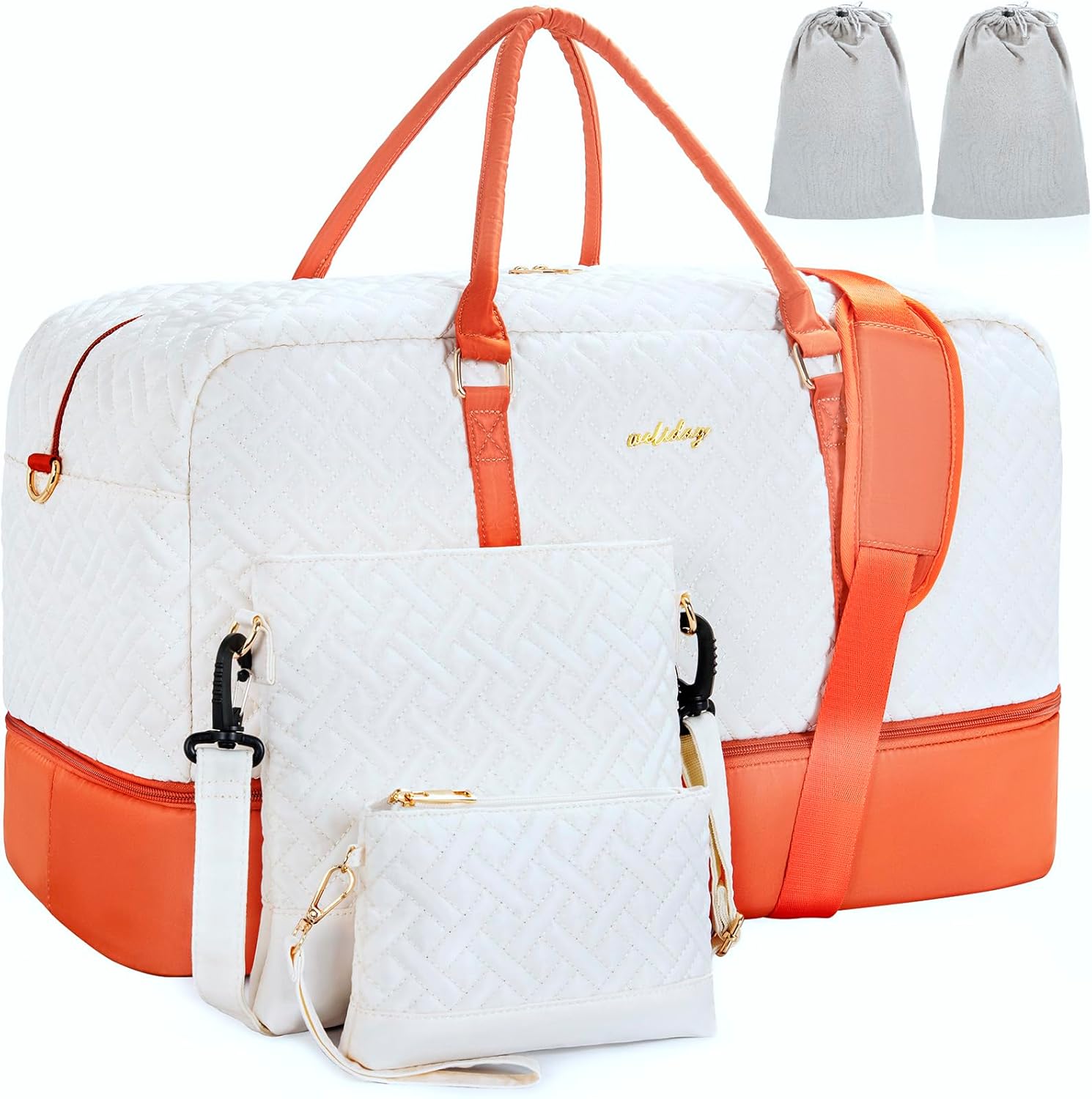 Weekender Bag for Women, 5 Pcs Set Carry on Overnight...