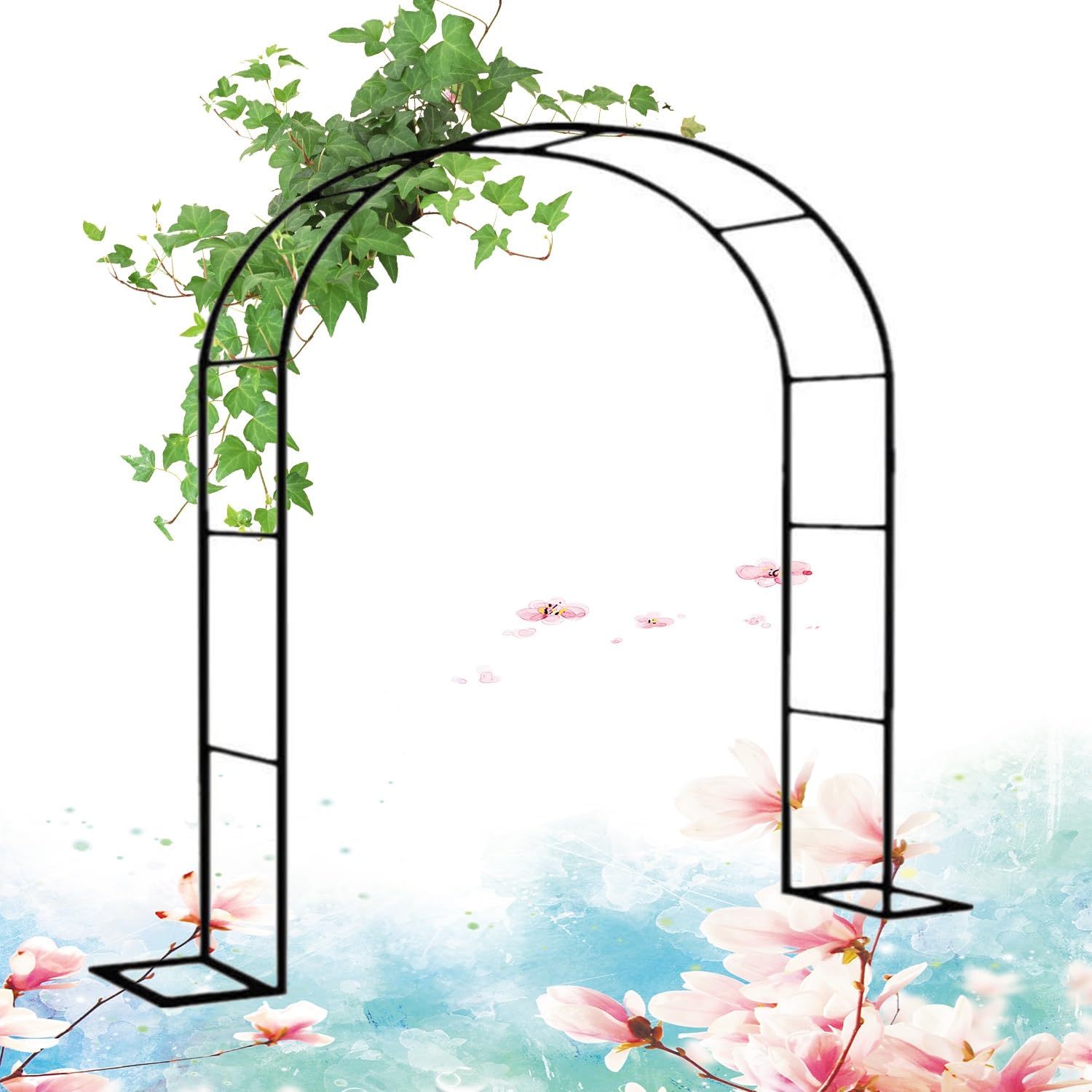 Décoration de mariage arche de jardin métal noire