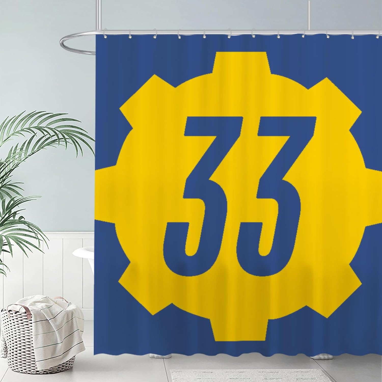 Funnytree Post-Apocalyptic Adventure Shower Curtain, Wasteland Wanderer Bathroom Decor, Waterproof Fabric Durable Easy Care Washable, 72"X72"(Hooks Not Included) SC00283-002