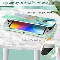 Vista 9 de Fintie Flip Case for Nintendo Switch OLED Model - Screen Safe Slim Protective Soft TPU Shell with Magnetically Detachable Front Cover & Ergonomic