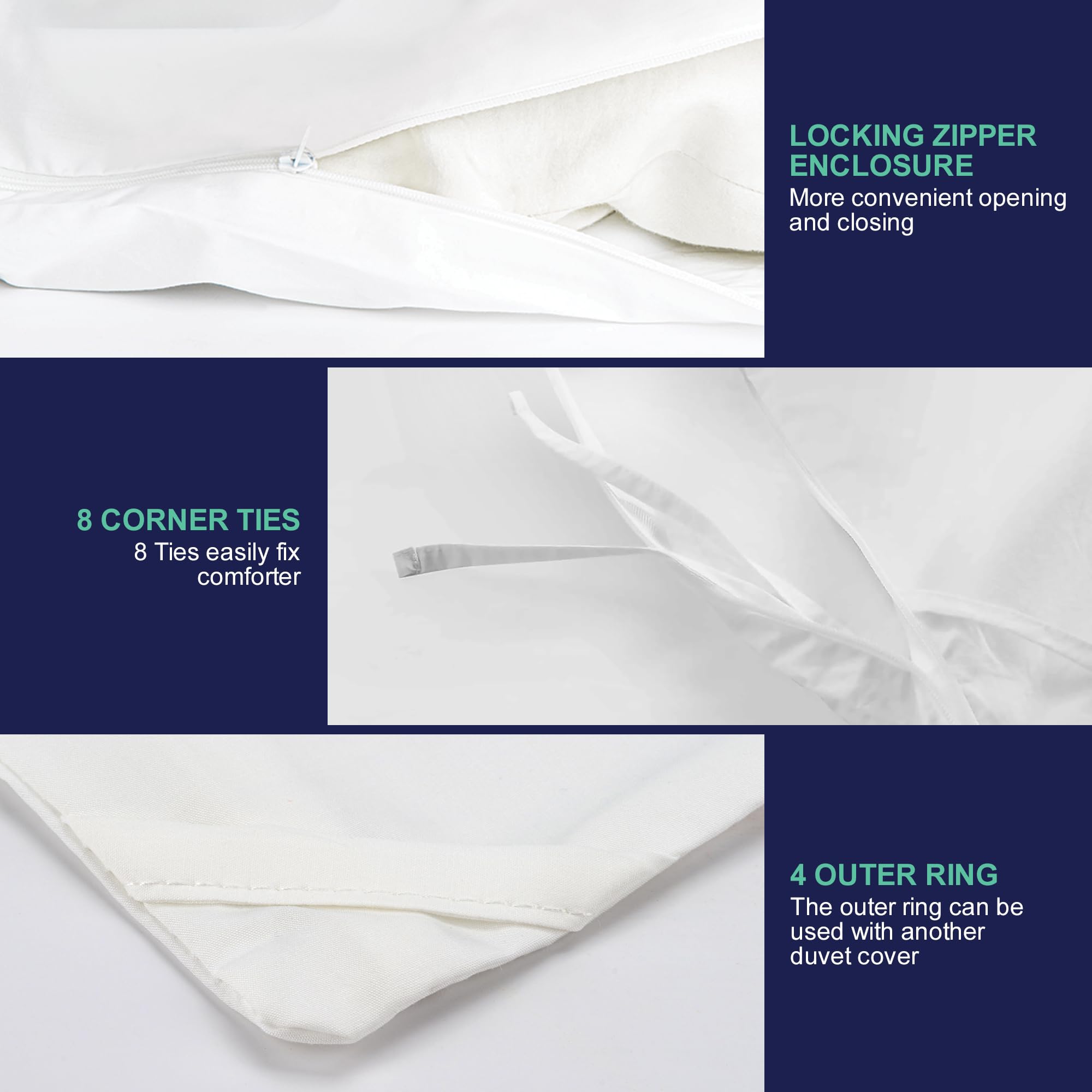 Waterproof Duvet Cover or Waterproof Blanket Cover-Dust, Pet Dander, Feather, Pollen & Allergy Control Duvet Protector (Full/ 86x86)