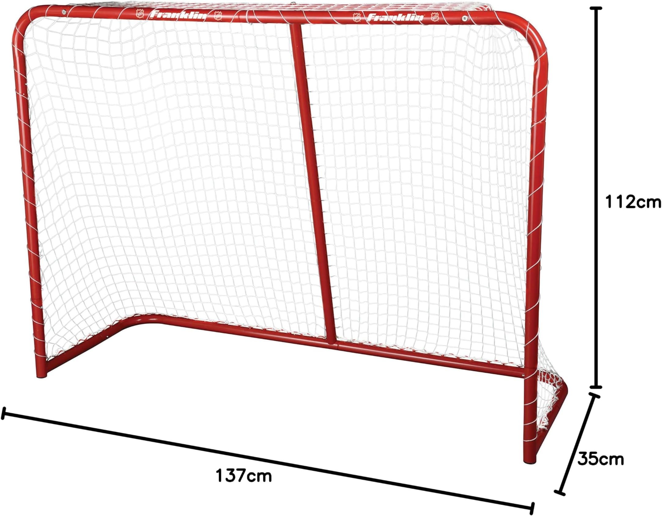 Franklin Sports Youth Street Hockey Net - Indoor + Outdoor Steel Hockey Goal for Kids Roller + Street Hockey - Portable Junior Goal - 54"