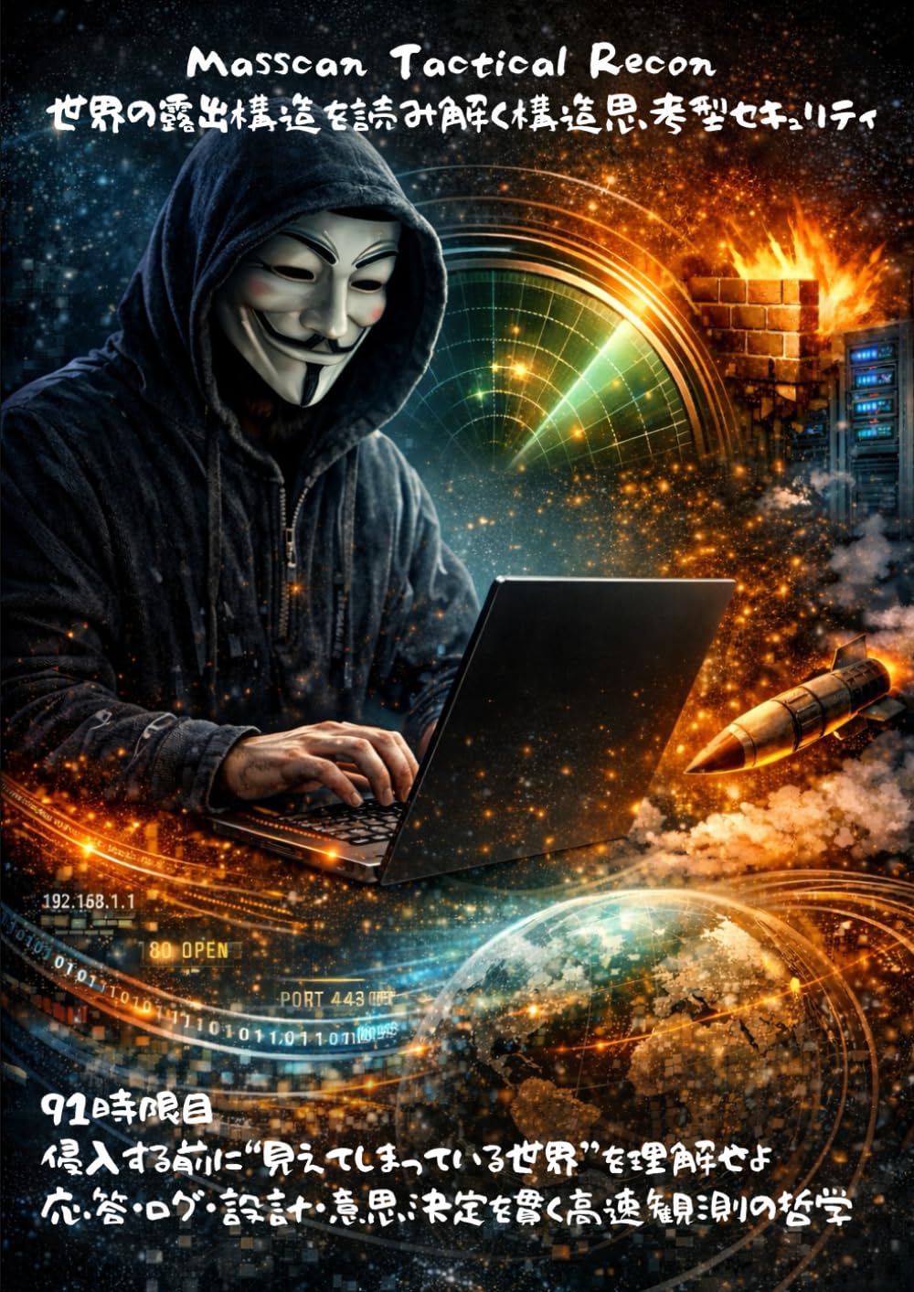 Masscan Tactical Recon── 世界の露出構造を読み解く構造思考型セキュリティ: 91時限目：侵入する前に“見えてしまっている世界”を理解せよ── 応答・ログ・設計・意思決定を貫く高速観測の哲学 (Wizard of Hiro)