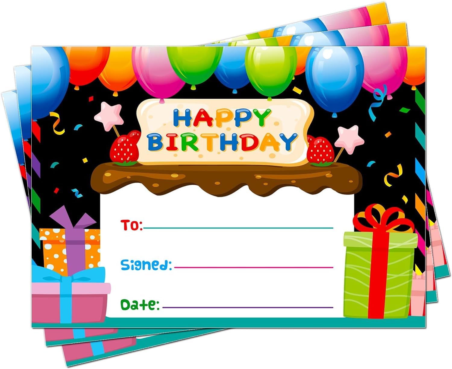WhatSign 36PCS Happy Birthday Award Certificates Gifts for Kids Students Birthday Certificates for Kids Classroom Birthday from Teachers for Back to School Elementary Kindergarten Teacher Supplies