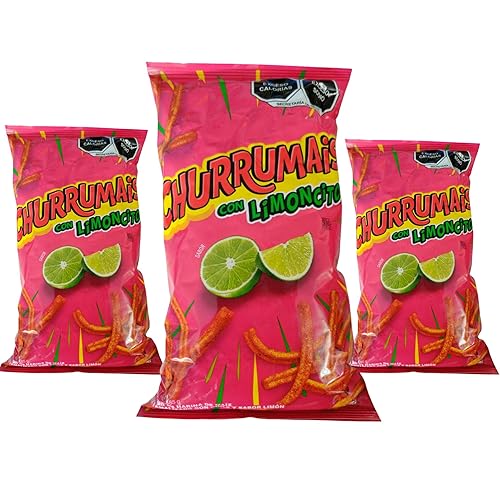 Sabritas Churrumais Con Limoncito (paquete de 3) 6.52 oz  Chips grandes mexicanos  Botanas Mexicanas Bolsa Grande disponible en Yaxa Colombia