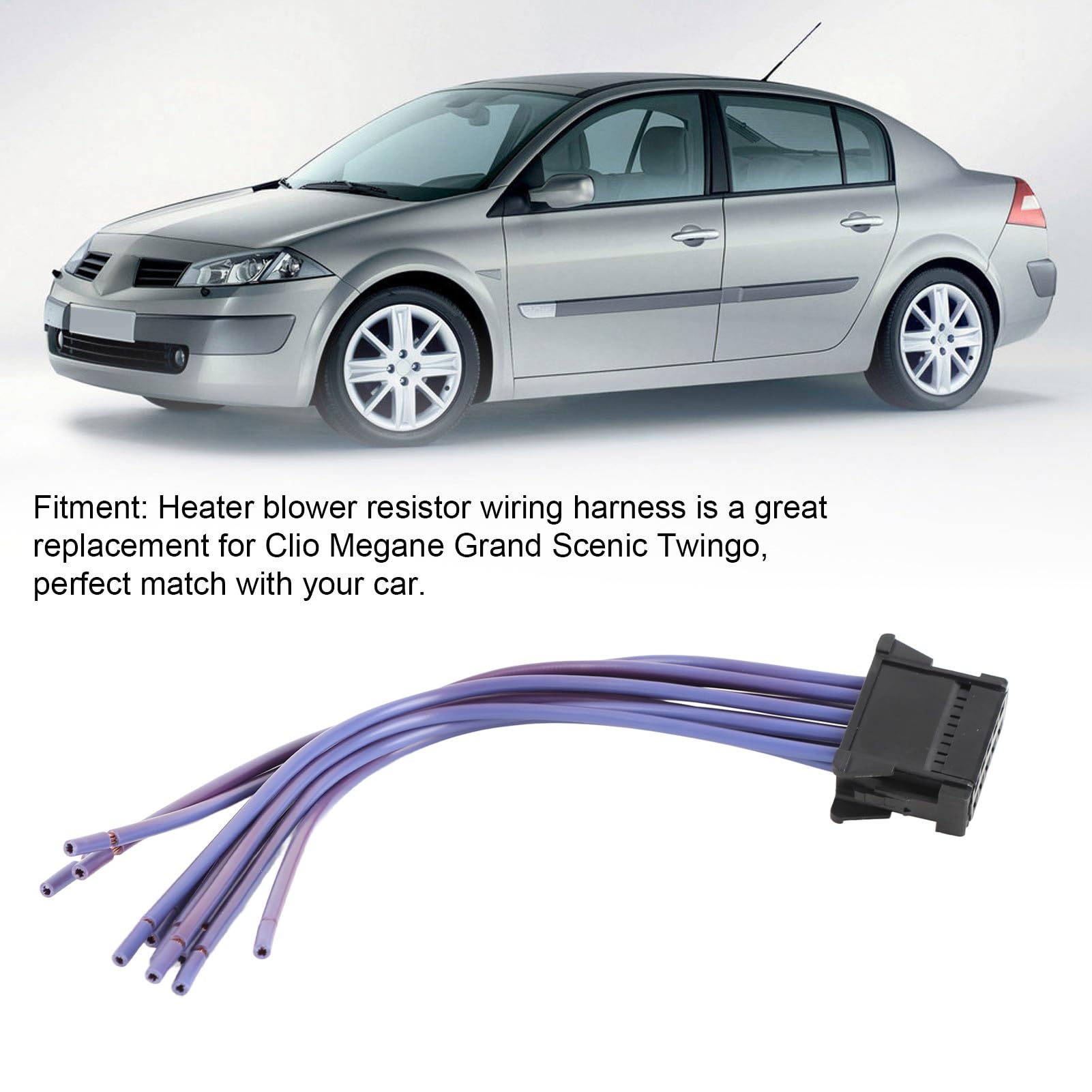 Connettore e Cablaggio della Resistenza del Motore della Ventola del Riscaldamento, 8200729298 Cablaggio e Connettori di Ricambio per Clio, Megane, Scenic, Twingo, Grand Modus