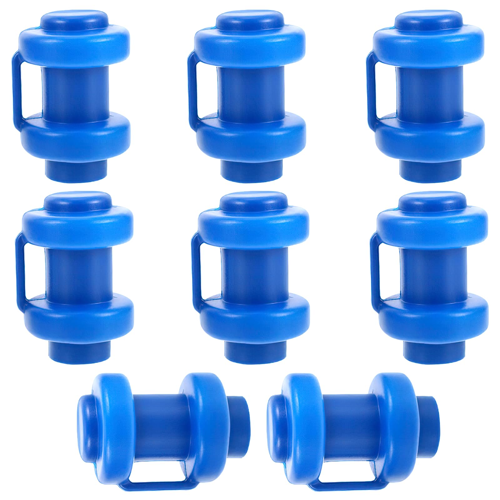 8 Embouts De Protection Pour Poteaux De Trampoline - Diamètre 25mm - Capuchons Bleus De Rechange Pour Filet De Sécurité