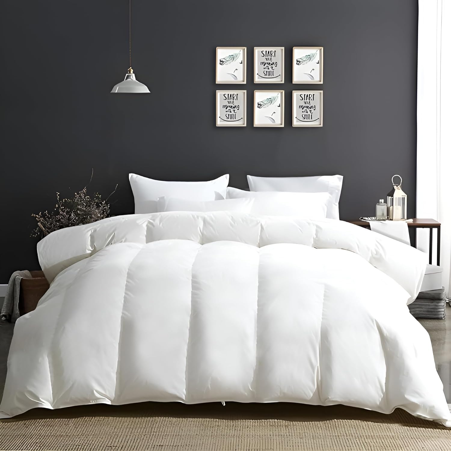 MH Home Double Duvet, All Year Round Coverless Duvet, Microfiber Soft Breathable, Ideal for Summer & Winter, Machine Washable (7.5 Tog - Super King)
