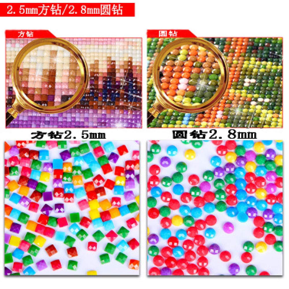 5D Diy Diamant Peinture Point De Croix Chine Potala Palais Bâtiment Résine Percer Autocollant Grande Taille Kit De Broderie De Mosaïque-60 * 120Cm (Round_Diamond)