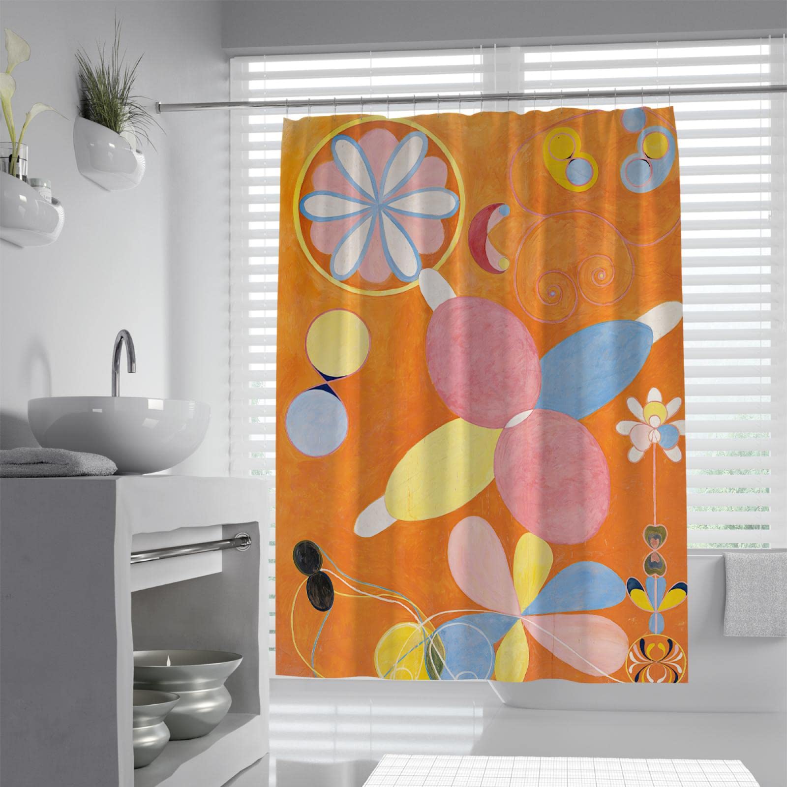 Wewoo Home Famous Artistic Hilma af Klint The Ten Largest, No. 4, Youth Waterproof Fabric Bath Shower Curtain for Bathroom 90Wx180Lcm ShowerCurtain