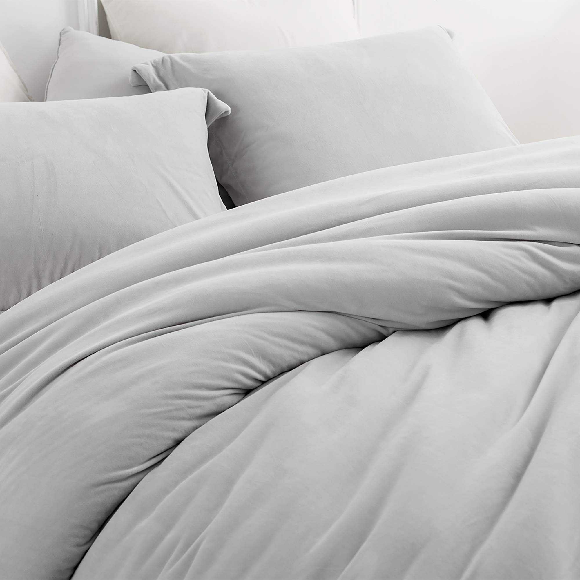 Coma Inducer Twin XL Duvet Cover - Baby Bird - Glacier Gray