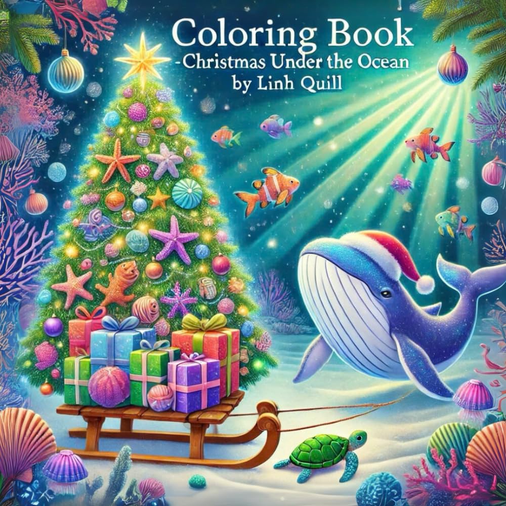 Christmas Under the Ocean - Underwater Christmas: A Holiday Coloring Book Under the Sea: Dive into a Creative Holiday Experience (Coloring Book - Christmas Edition)