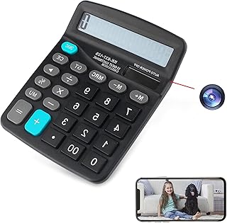 YILEFU 2-In-1 Spy Camera Calculator with 1080P HD Video Capturing, Motion Detection And Live Wireless App Access, Smart Hidden Home Surveillance, Nanny Cam, Hidden Camera Calculator