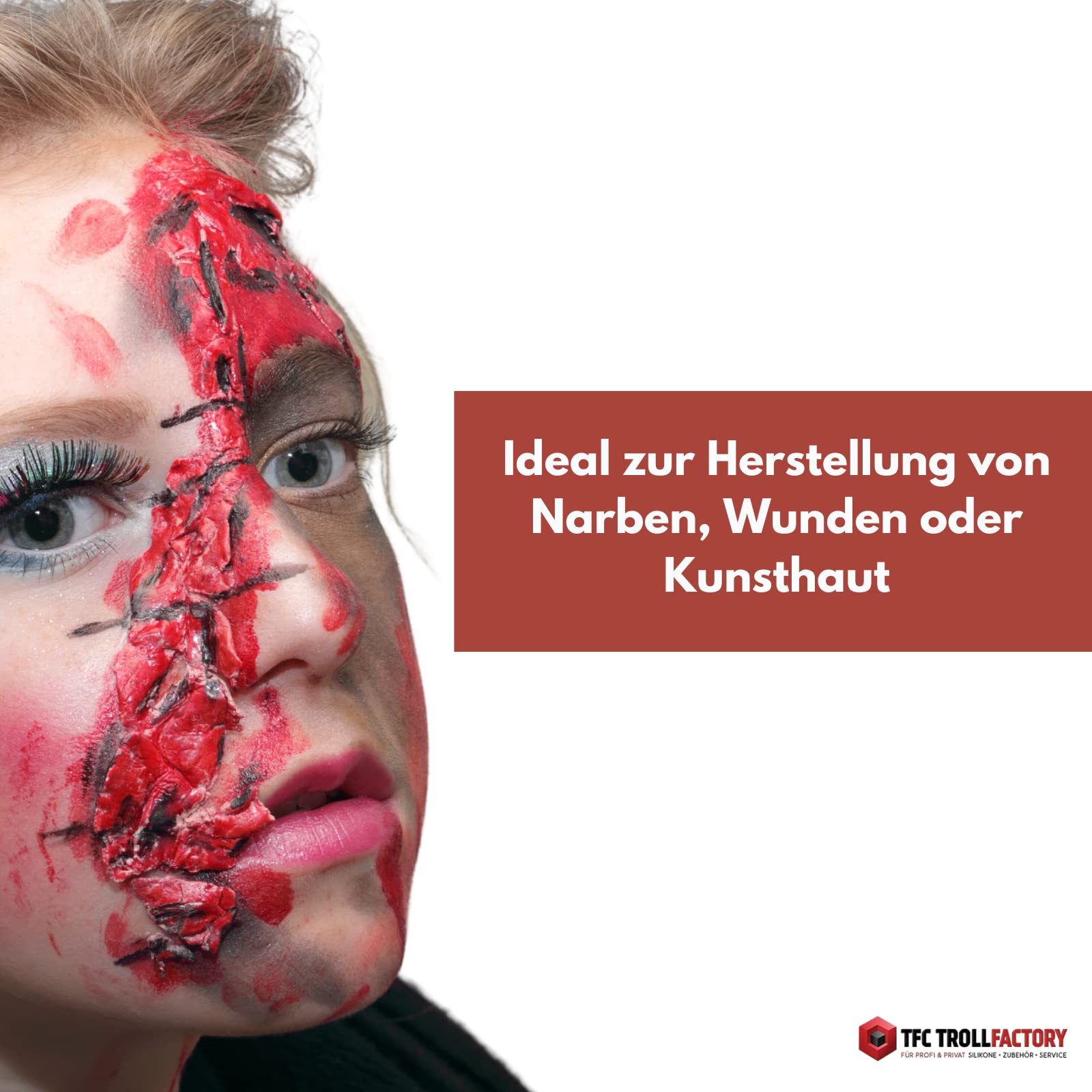 TFC Latexmilch I 2,5L I Dickflüssiges Flüssiglatex mit hohem Feststoffanteil I Schnelltrocknend I hautverträglich I geeignet für Halloweenmasken, Narben, Sockenstopp oder als Dichtung